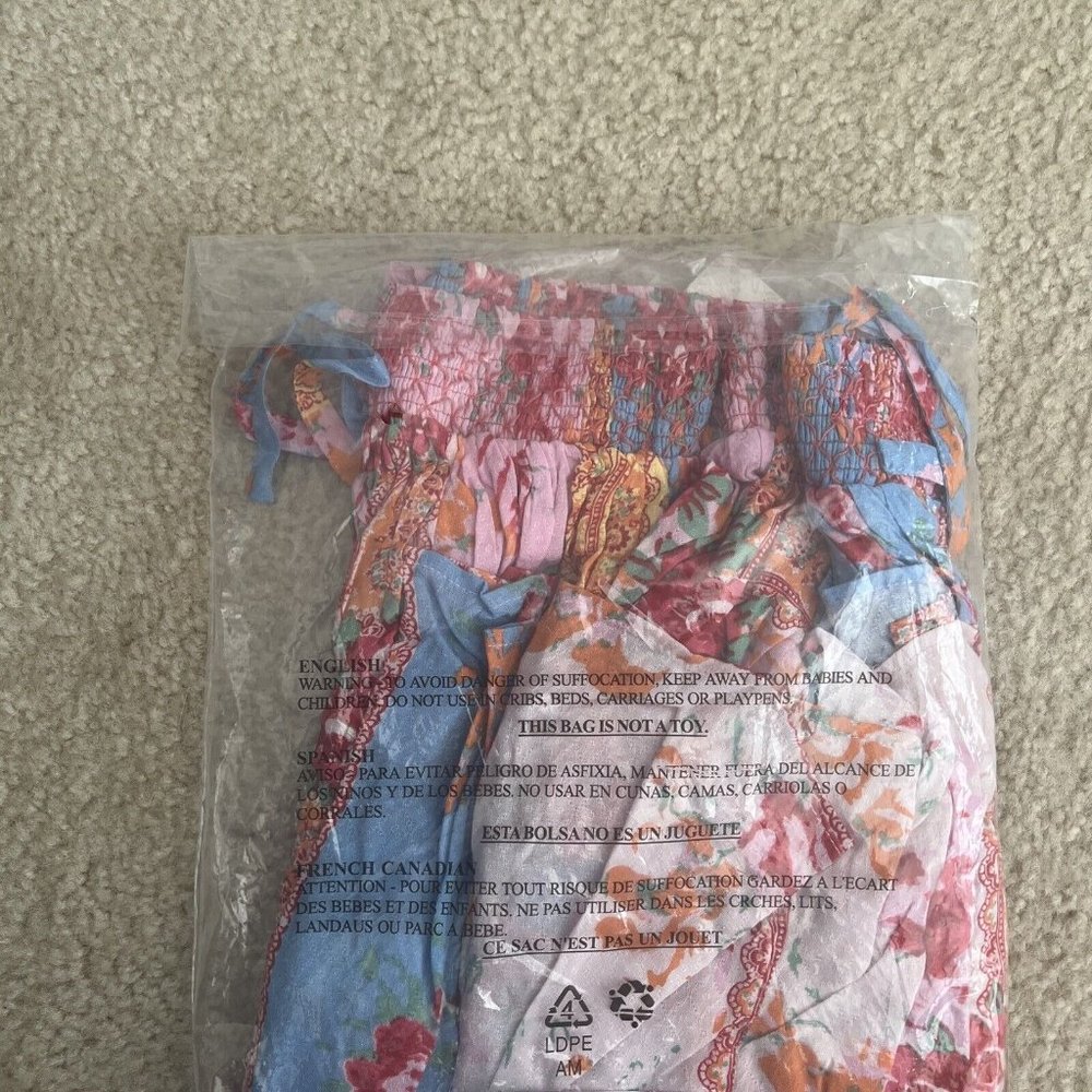 Free People Intimately Rule the World Boho Romper Size XL Bright Combo NWT - Picture 8 of 8